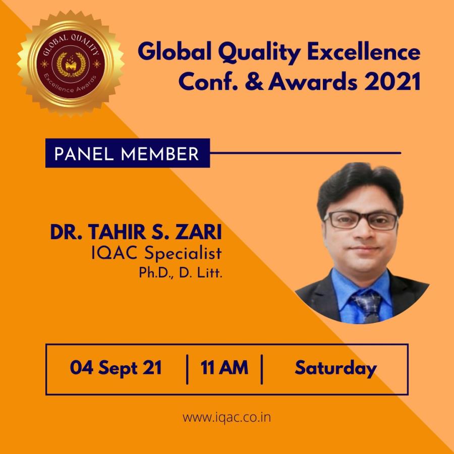 Dr. Tahir S. Zari invited Panel Member of one